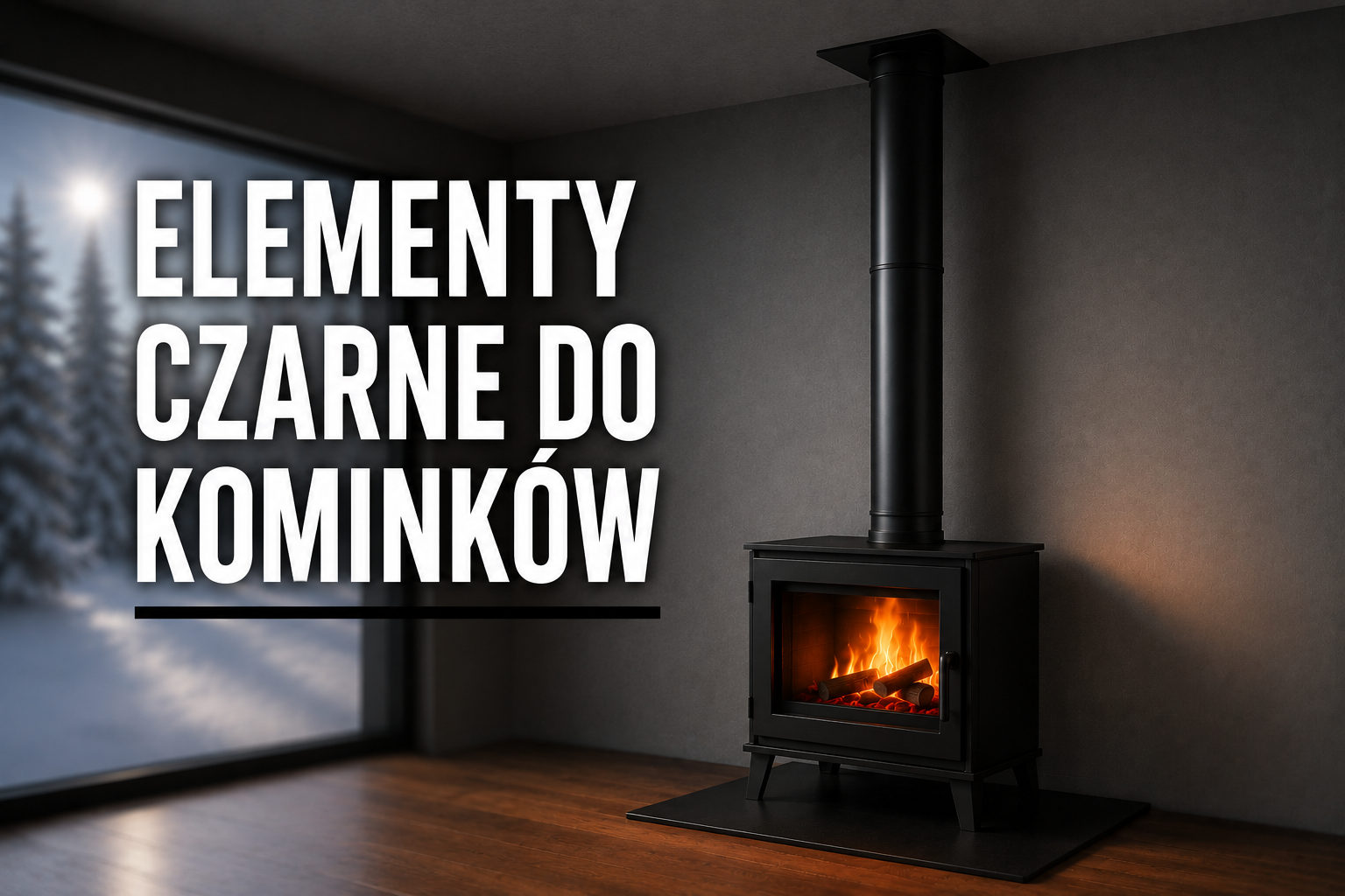 Elementy czarne do kominków